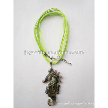 Wholesale 2014 Lampwork Glass Pendant Necklace Lampwork glass Necklace shoe pendant with wax cord